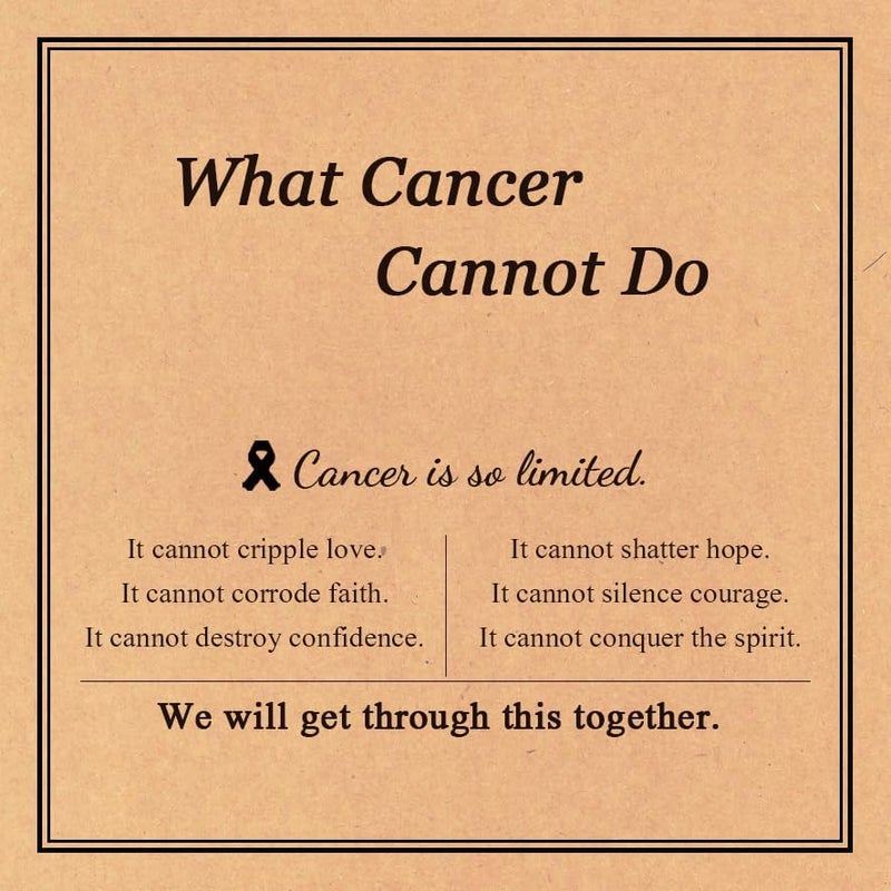 SCRDPRAD Breast Cancer Bracelets Natural Stone What Cancer Cannot Do Inspirational Bracelet for Women Pink Ribbon Cancer Awareness Handmade Beaded Encouragement Gift With Message Card - Image 2